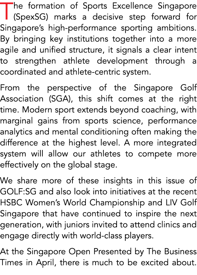 There are moments that define a sport’s place in Singapore’s rich sporting calendar. For golf, the annual spectacle o...