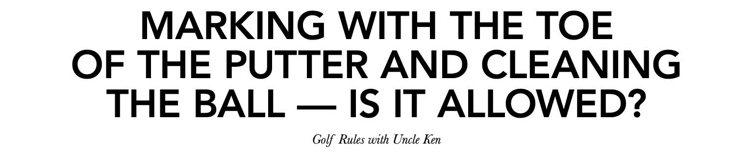 No Setting Down Object to Help in taking stance or swing Golf Rules with Uncle Ken