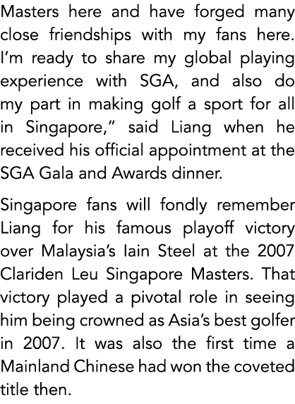 Masters here and have forged many close friendships with my fans here. I’m ready to share my global playing experienc...