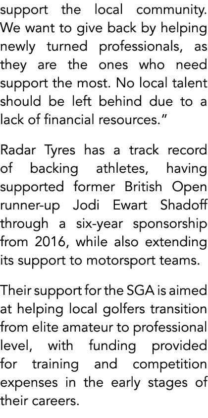 support the local community. We want to give back by helping newly turned professionals, as they are the ones who nee...
