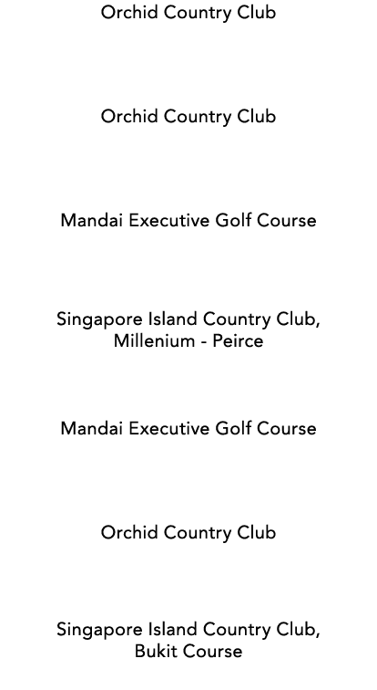 Orchid Country Club Orchid Country Club Mandai Executive Golf Course Singapore Island Country Club, Millenium Peirce ...