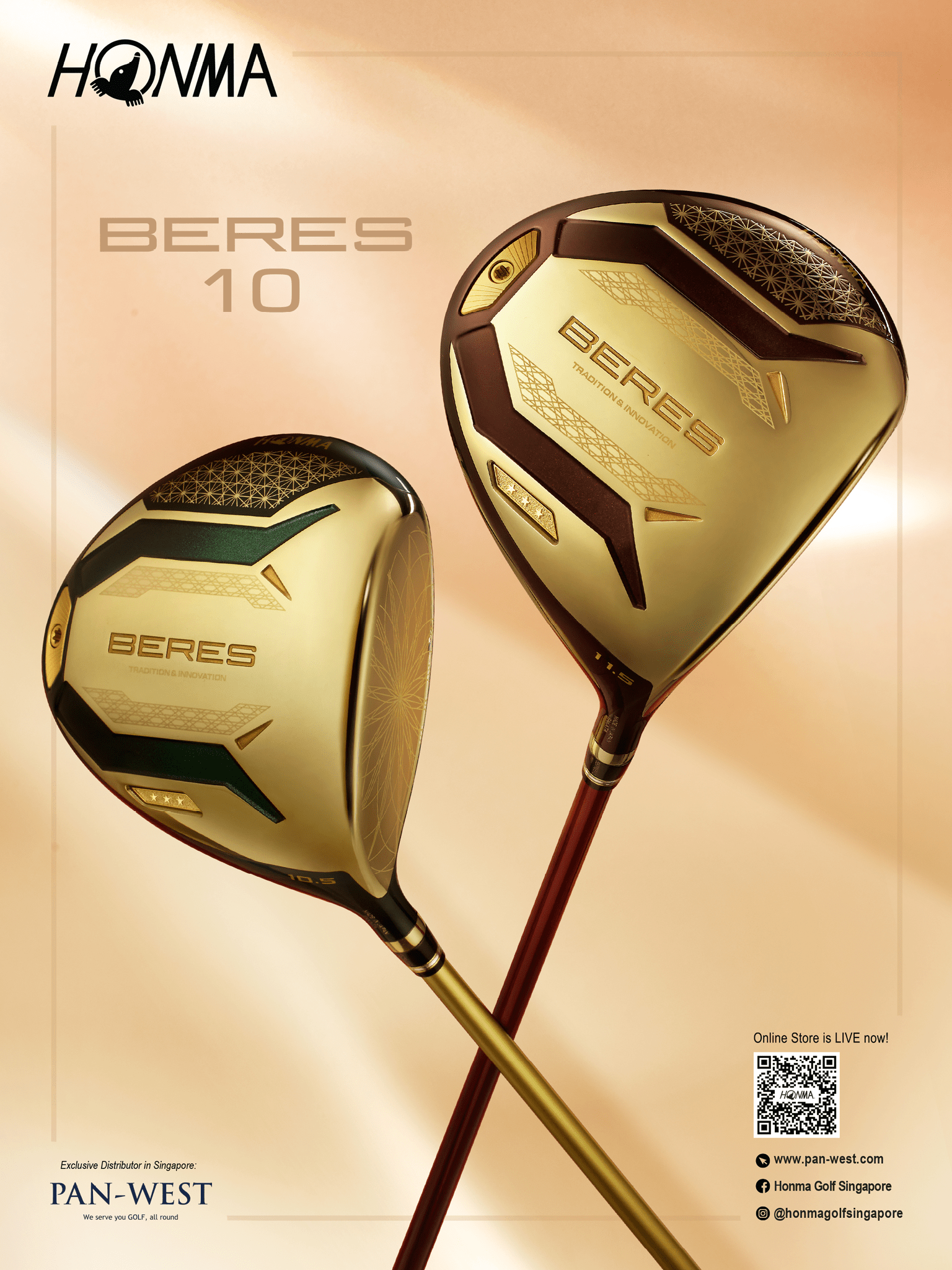 Two golf clubs are shown in a magazine advertisement. AI generated content