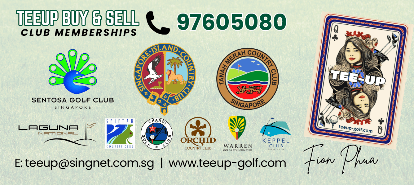 A poster advertising a golf club. Description generated by AI